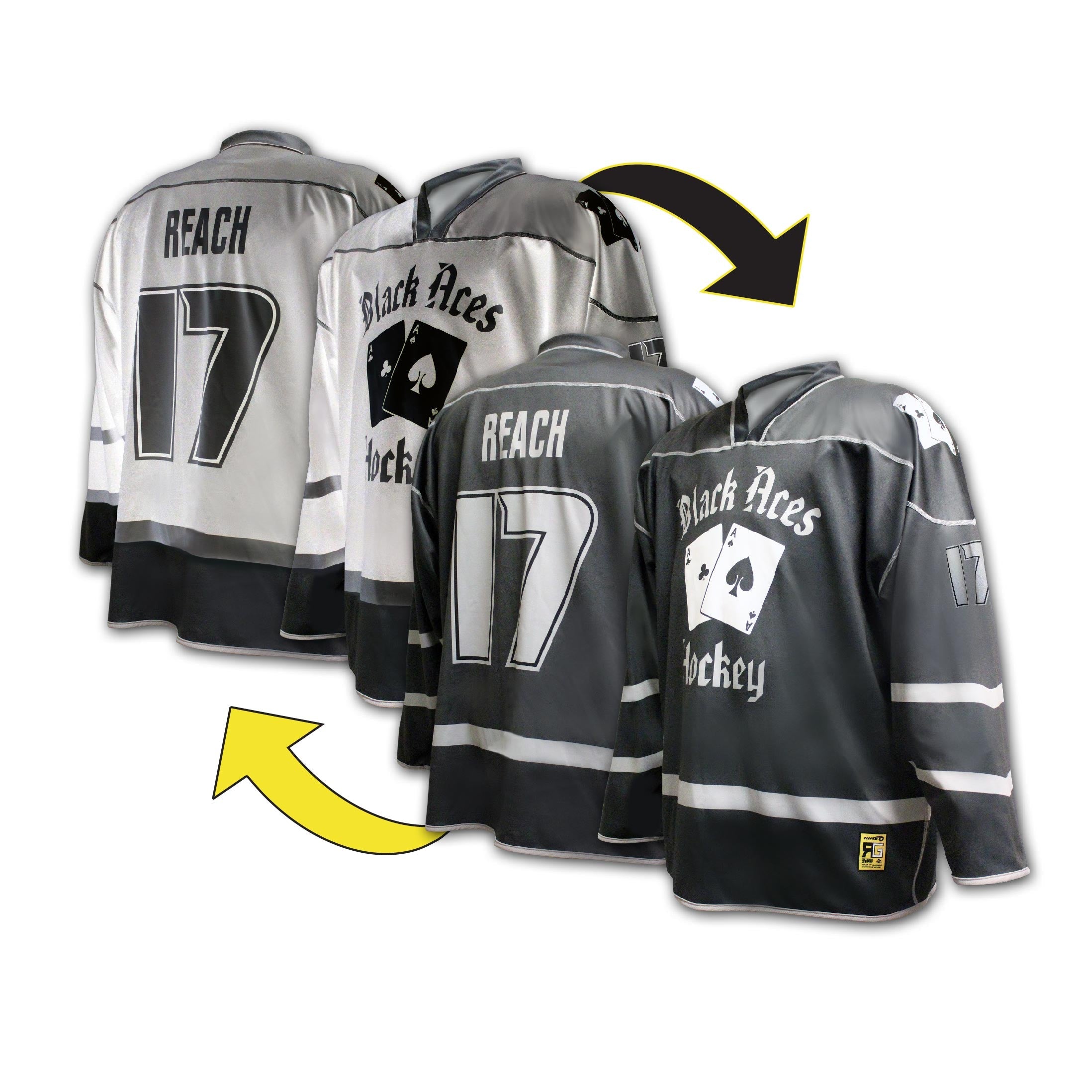 Custom Reversible Hockey Jersey Front and Back
