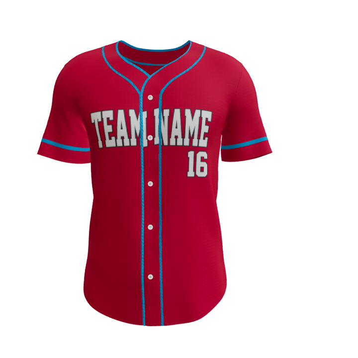 Baseball Base Design Full Button Baseball Jersey. (x 4)