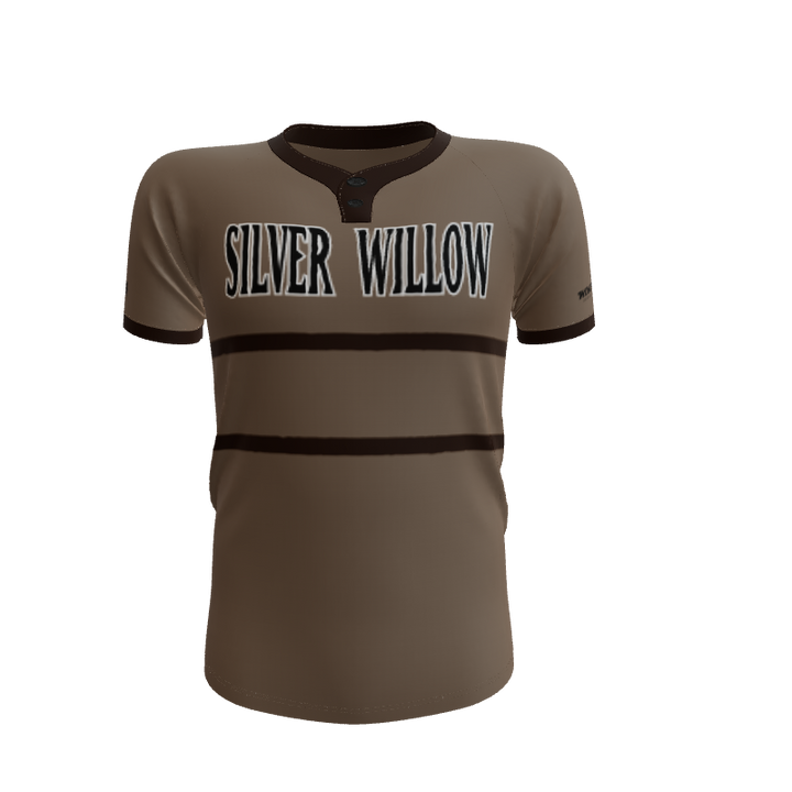 Baseball Middle Stripe Two Button Baseball Jersey. (x 11)