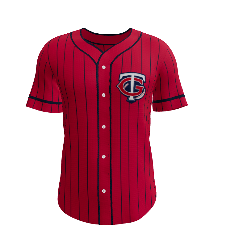 Baseball Pinstripes Full Button Baseball Jersey. (x 17)