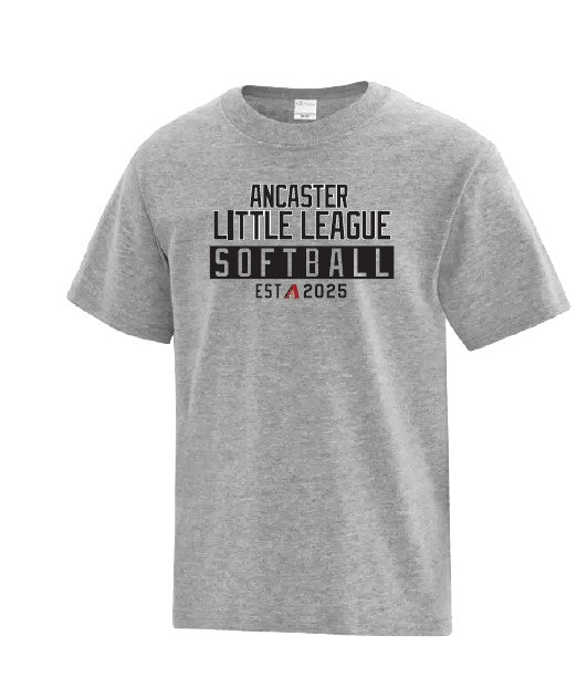 Ancaster Little League Softball Grey T-shirts