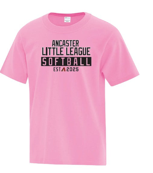 Ancaster Little League Softball Pink T-shirts