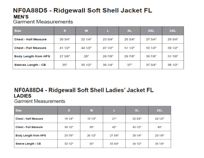 MacOrtho North Face Ridgewall Jackets