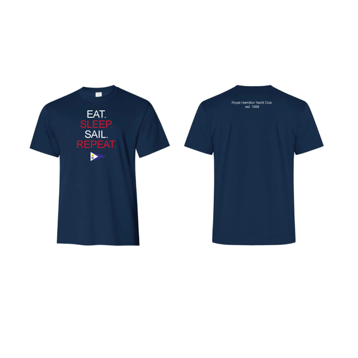 RHYC EAT SLEEP SAIL REPEAT T-SHIRT