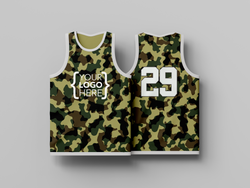 Sublimated Basketball Jersey - Camouflaged