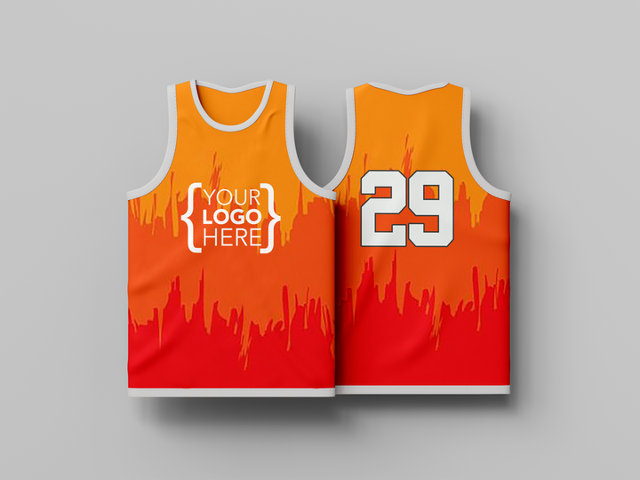 Sublimated Basketball Jersey Paint Drops