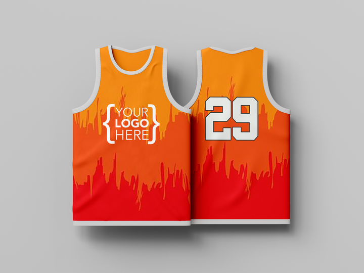 Sublimated Basketball Jersey - Paint Drops