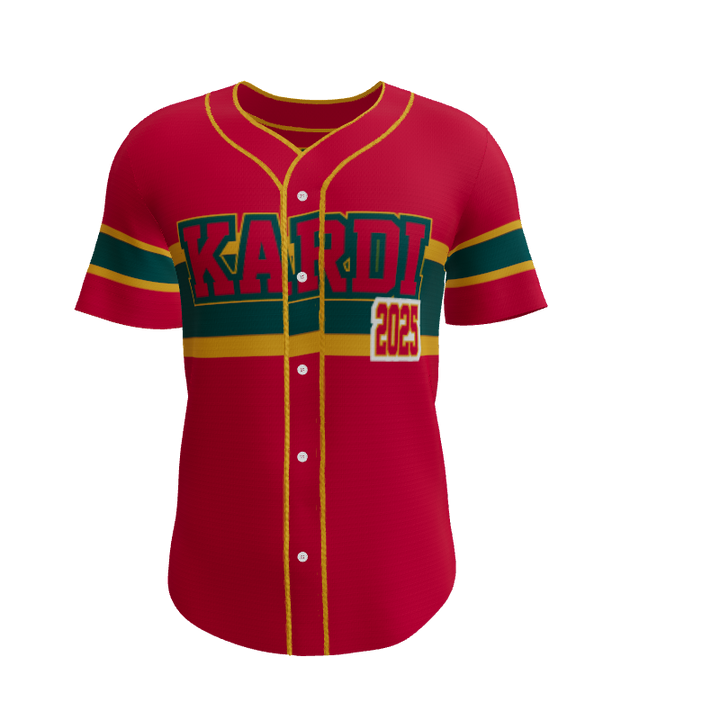 Baseball Design Four Full Button Baseball Jersey. (x 2)