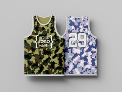 Reverse Gear Basketball Jersey - Camouflaged