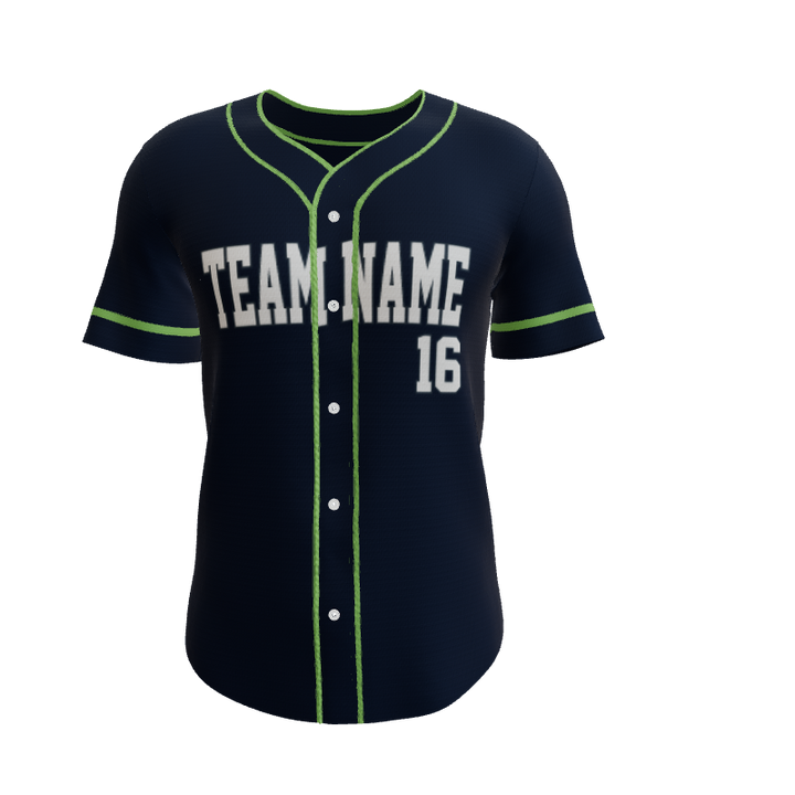 Baseball Base Design Full Button Baseball Jersey. (x 1)