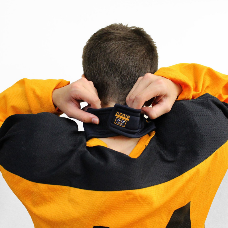 Aegis Interceptor Protection de cou pour hockey sur glace, taille S, noir, enfant, XS = 22-27 cm de tour de cou pour juniors et enfants Aegis Interceptor Protection de cou pour hockey sur glace, taille S, noir, enfant, XS = 22-27 cm de tour de cou pour juniors et enfants